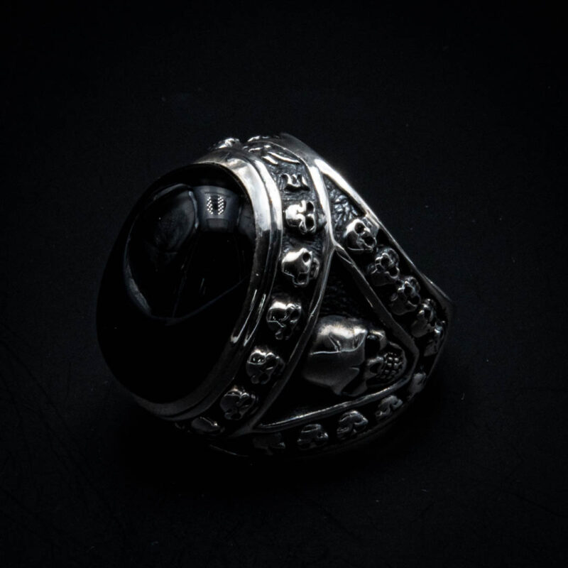 Ring Totenkopf Onyx – Bild 4