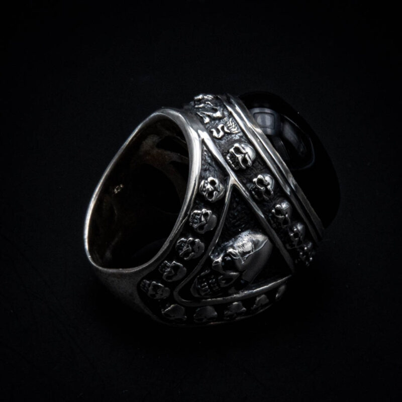 Ring Totenkopf Onyx – Bild 2