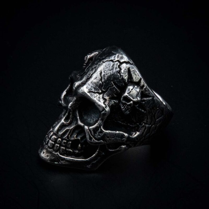 Ring Totenkopf Vintage – Bild 2