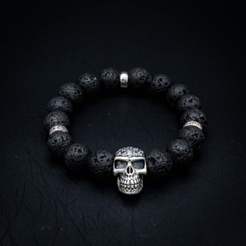 Armband Totenkopf Lava – Bild 2