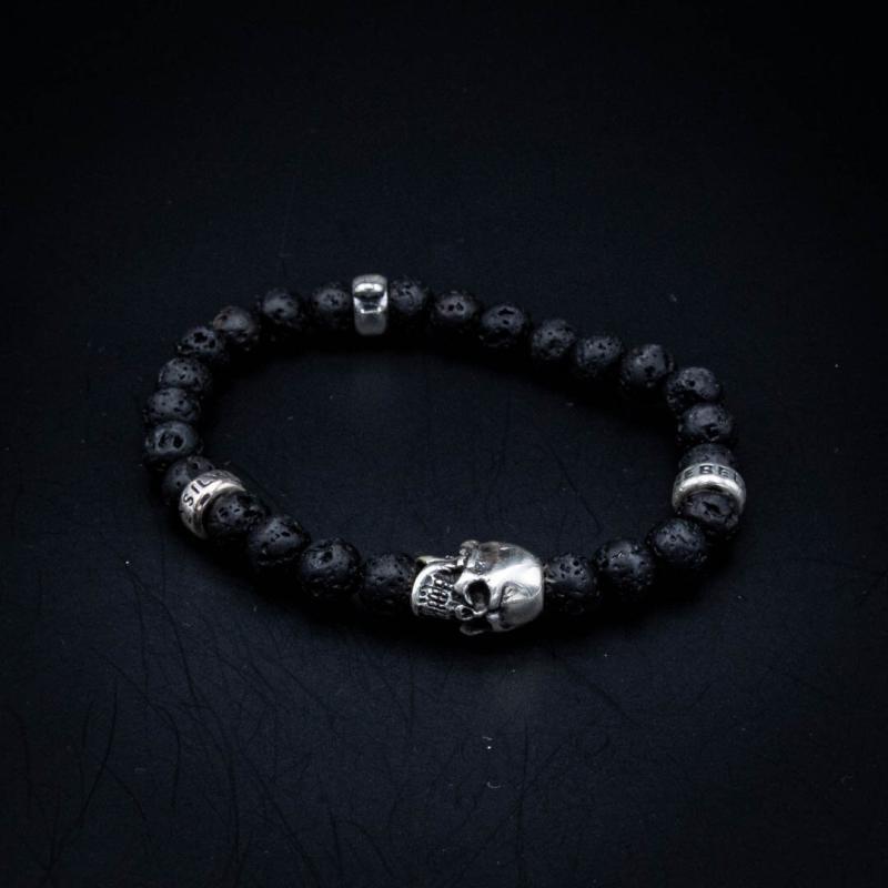 Armband Totenkopf Lava – Bild 2