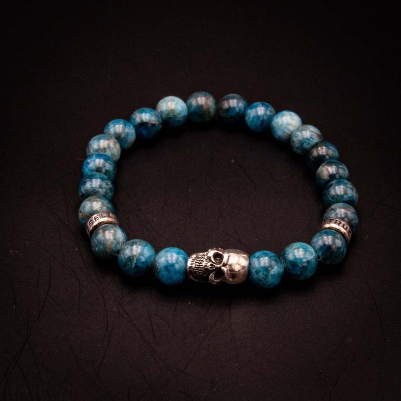 Armband Totenkopf Apatit – Bild 2