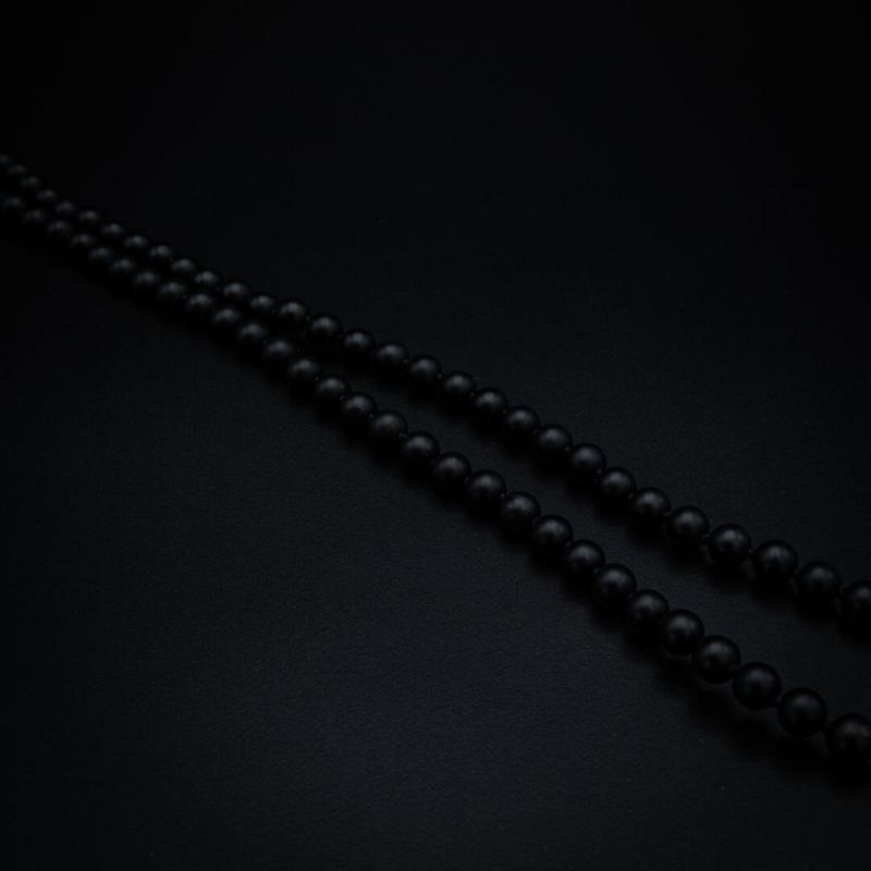 Kette Onyx mattiert 6mm – Bild 2