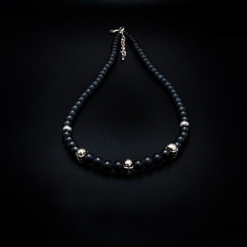 Kette Totenkopf Onyx – Bild 2